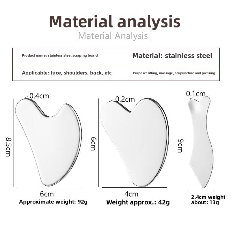 Stainless Steel Scraping Board for Facial Beauty