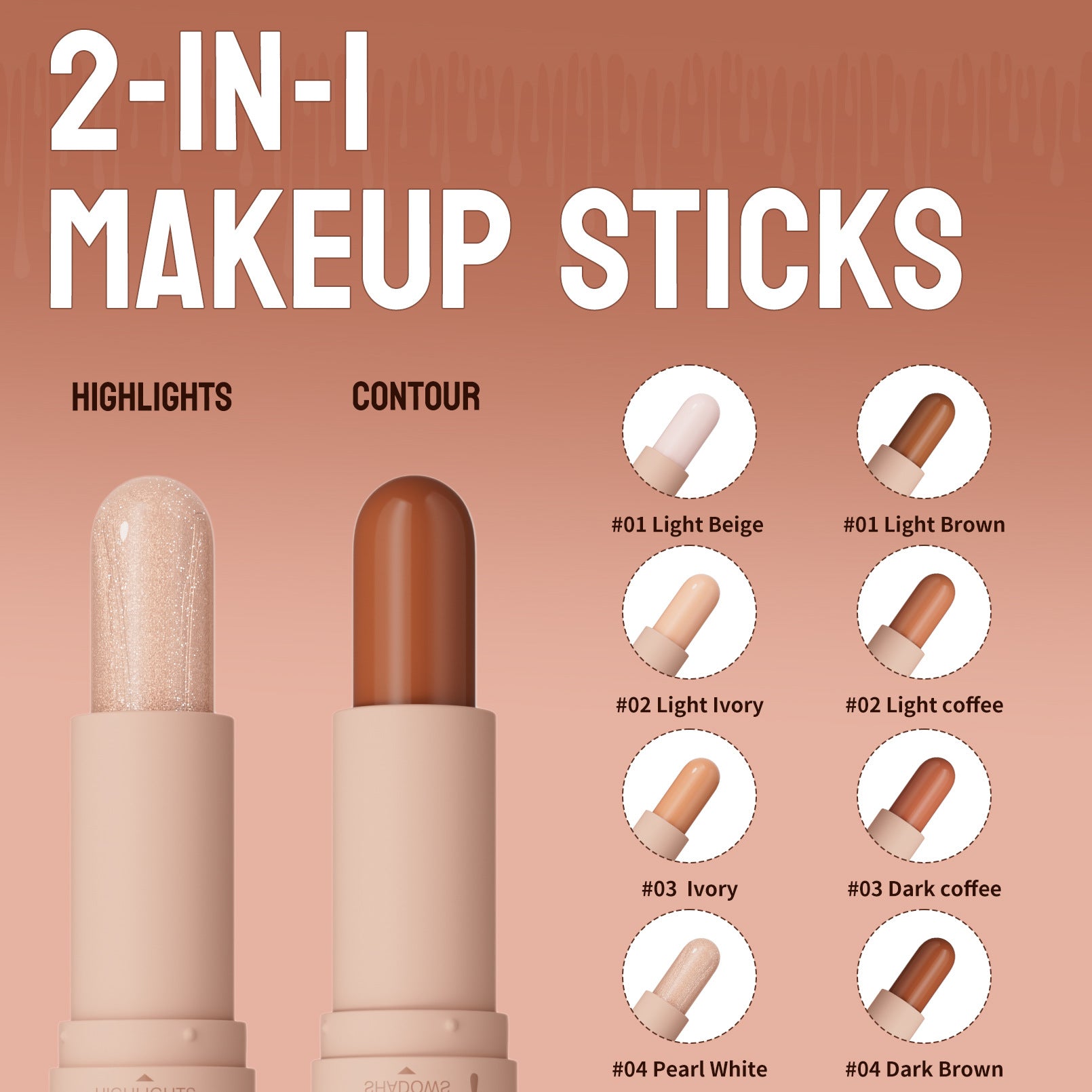 Makeup Three-dimensional Face Double-head Fit Stick