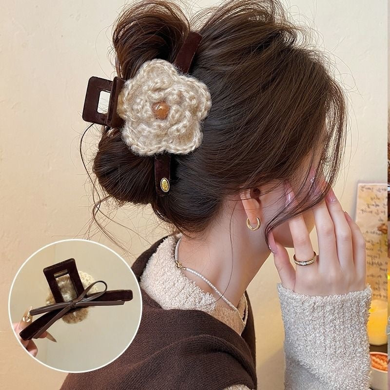 Fuzzy hair-pulling clips