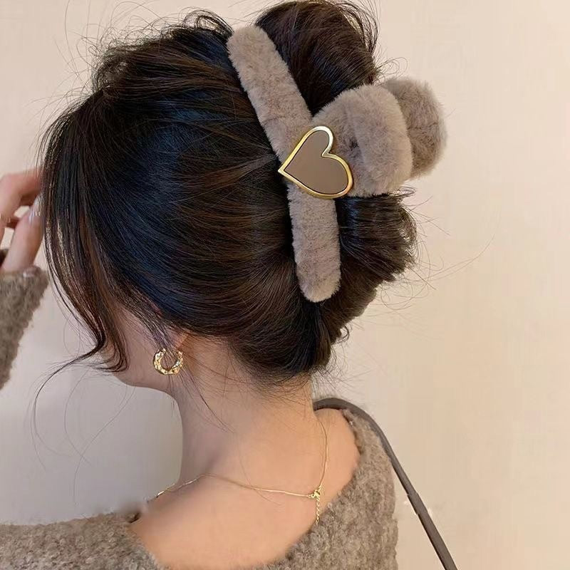 Fuzzy hair-pulling clips